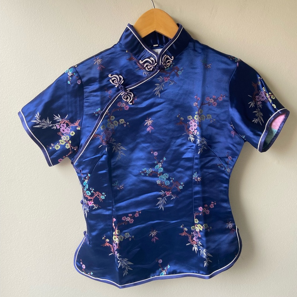 Elegant Floral Satin Top